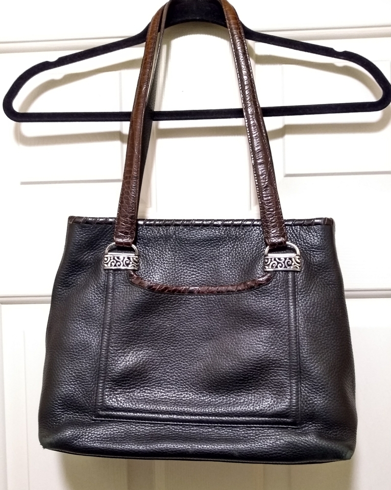 Brighton Black Leather Shoulder Handbag